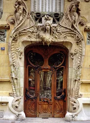Entrance Door to the Apartments at 29 Avenue Rapp, Designed 1901